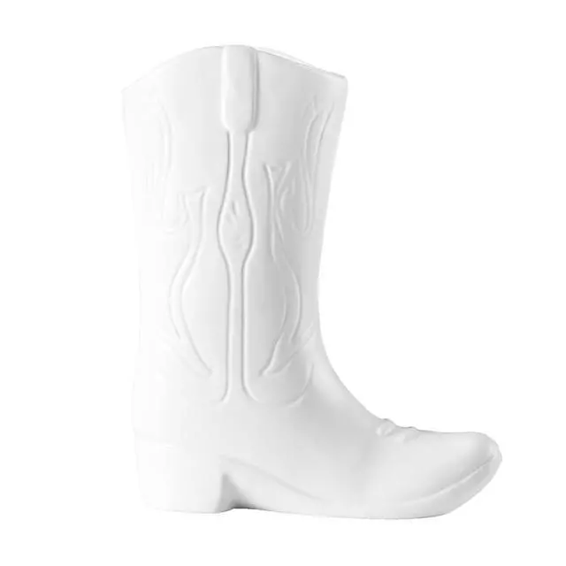 Alt view image 5 of 6 - Urban Shop Ceramic Cowboy Boot Vase, 8.75", White