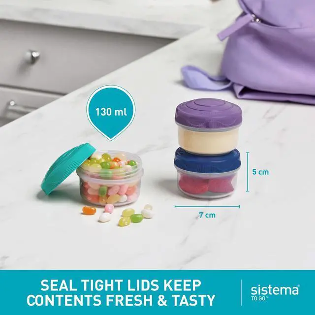 Alt view image 3 of 6 - Sistema To Go Round Mini Bites 3-Pack (Colors May Vary)