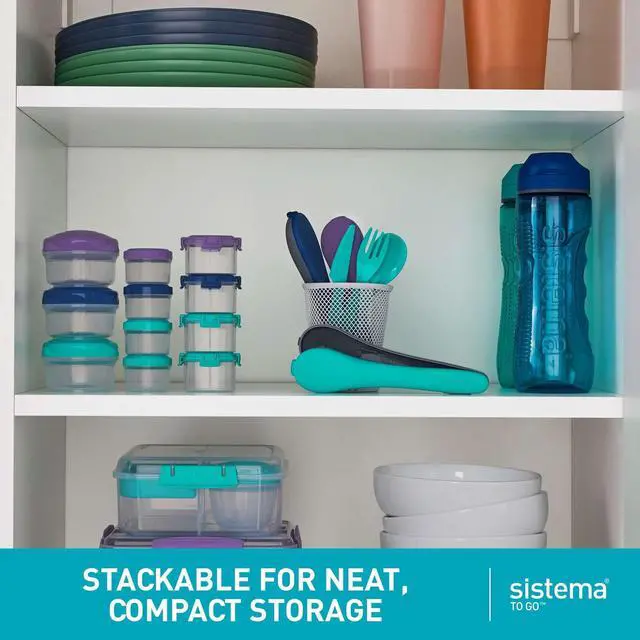 Alt view image 4 of 6 - Sistema To Go Round Mini Bites 3-Pack (Colors May Vary)