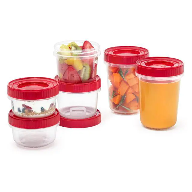 Alt view image 5 of 5 - Rubbermaid Takealongs 12 Piece Food Storage Set, Red
