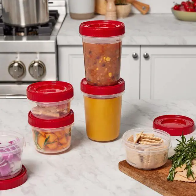 Alt view image 2 of 5 - Rubbermaid Takealongs 12 Piece Food Storage Set, Red