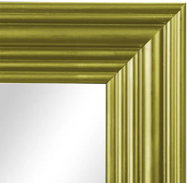 Alt view image 5 of 5 - Mainstays 13x49 Gold Rectangle Large Wall Mirror for Bathroom or Living Room