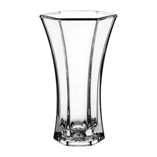 Alt view image 2 of 3 - Libbey Clear Glass 9" Paneled Rose Floral Vase
