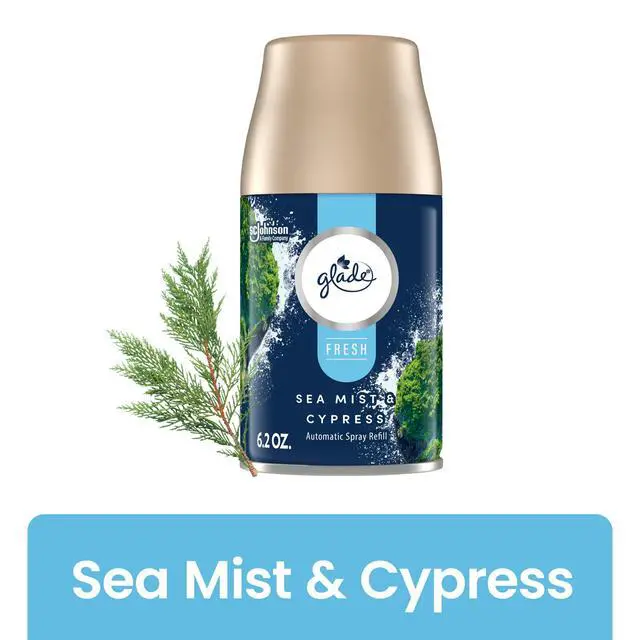 Alt view image 5 of 6 - Glade Automatic Spray Air Freshener Refills, Sea Mist & Cypress, Fresh Collection, 6.2 oz