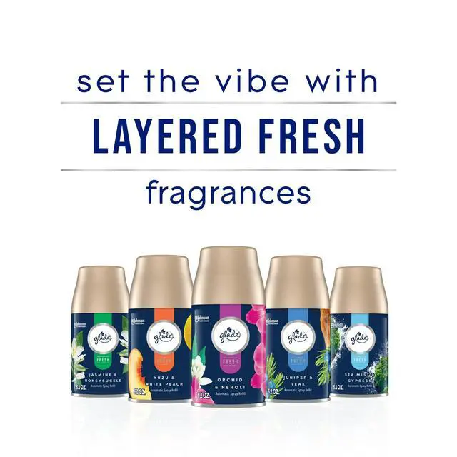 Alt view image 4 of 6 - Glade Automatic Spray Air Freshener Refills, Sea Mist & Cypress, Fresh Collection, 6.2 oz