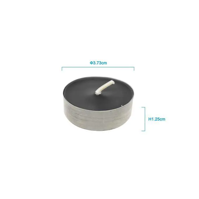 Alt view image 4 of 4 - Mainstays Black Unscented Indoor/Outdoor Tealight Candle