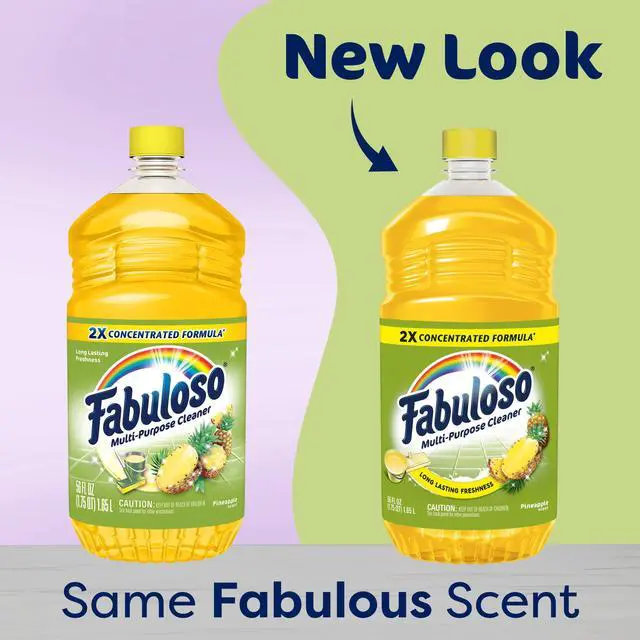 Alt view image 5 of 6 - Fabuloso 2X Multi-Purpose Cleaner, No Rinse Floor Cleaner, Long-Lasting Freshness, Pineapple Scent, 56 fl oz