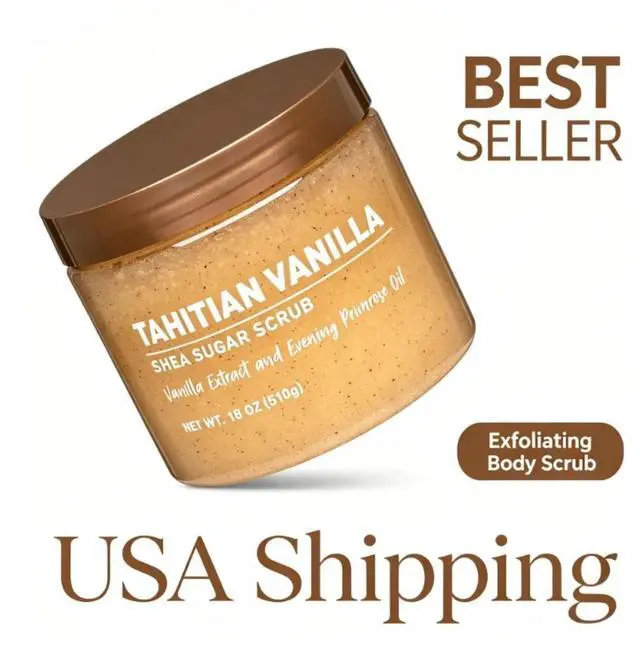 Main image of Shea Sugar Scrub, Tahitian Vanilla, 18 oz
