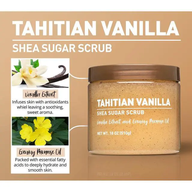 Alt view image 4 of 6 - Shea Sugar Scrub, Tahitian Vanilla, 18 oz