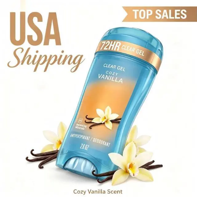 Main image of Secret Fresh Antiperspirant Deodorant for Women, Clear Gel, Cozy Vanilla Scent, 2.6 oz