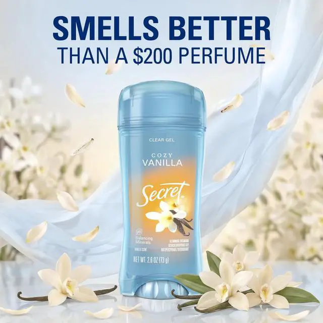 Alt view image 2 of 7 - Secret Fresh Antiperspirant Deodorant for Women, Clear Gel, Cozy Vanilla Scent, 2.6 oz