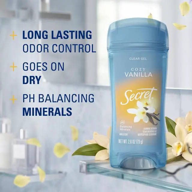 Alt view image 3 of 7 - Secret Fresh Antiperspirant Deodorant for Women, Clear Gel, Cozy Vanilla Scent, 2.6 oz