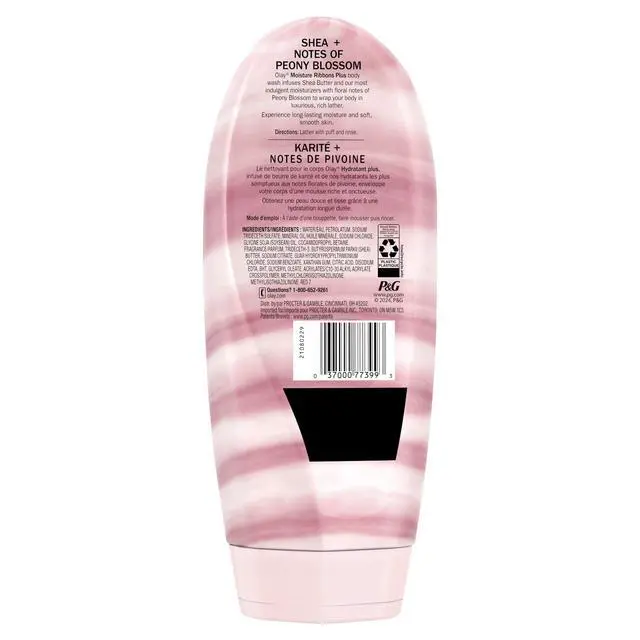 Alt view image 3 of 3 - Olay Body Wash, Moisture Ribbons Plus Shea + Peony Blossom, 18 fl oz