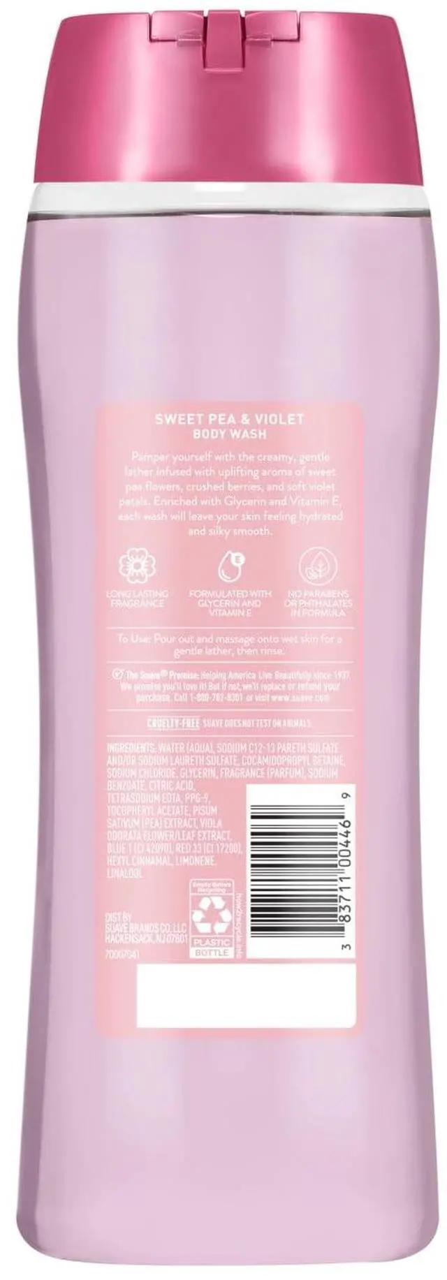 Alt view image 3 of 6 - Suave Sweet Pea & Violet Moisturizing Body Wash with Glycerin & Vitamin E, 18 FL OZ