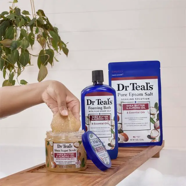 Alt view image 4 of 6 - Dr Teal's Shea Sugar Body Scrub with Shea Butter, Almond & Essential Oils, 19 oz