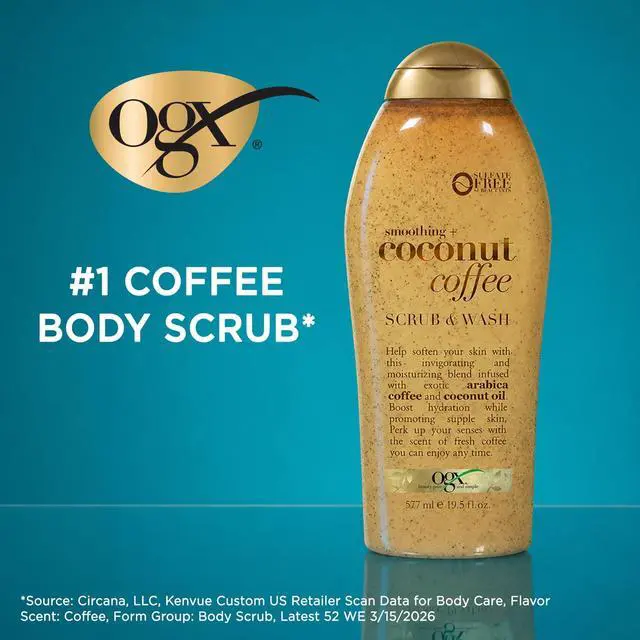 Alt view image 4 of 7 - OGX Smoothing + Coconut Coffee Exfoliating Body Scrub, 19.5 Fl oz