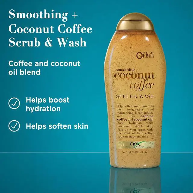 Alt view image 6 of 7 - OGX Smoothing + Coconut Coffee Exfoliating Body Scrub, 19.5 Fl oz