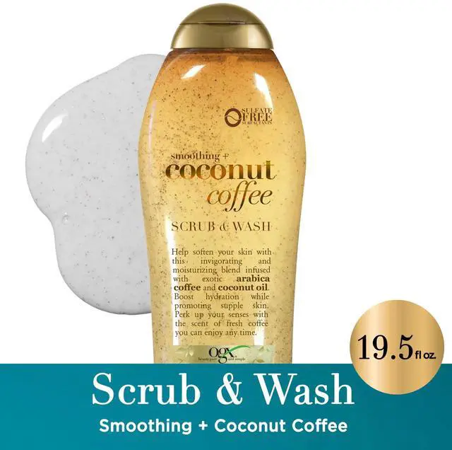 Alt view image 7 of 7 - OGX Smoothing + Coconut Coffee Exfoliating Body Scrub, 19.5 Fl oz