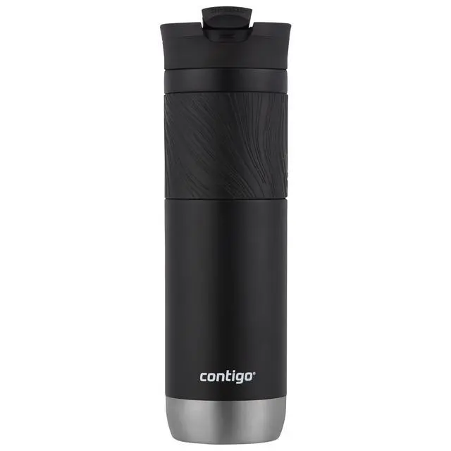Alt view image 2 of 4 - USA Shipping Contigo Byron 2.0 Stainless Steel Travel Mug with SNAPSEAL Lid and Grip in Black, 24 fl oz.