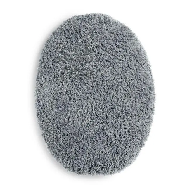 Alt view image 6 of 6 - USA Shipping Mainstays Basic Polyester Toilet Lid Cover, Grey, 19" x 22"