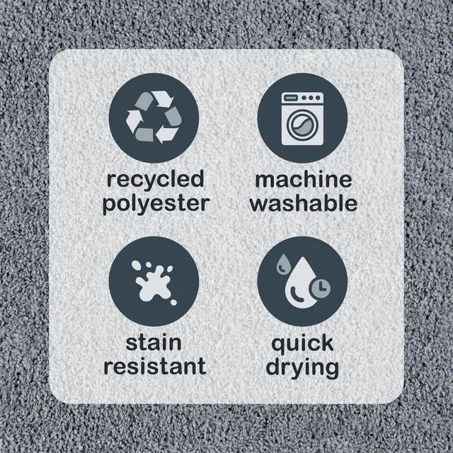Alt view image 4 of 6 - USA Shipping Mainstays Basic Polyester Toilet Lid Cover, Grey, 19" x 22"