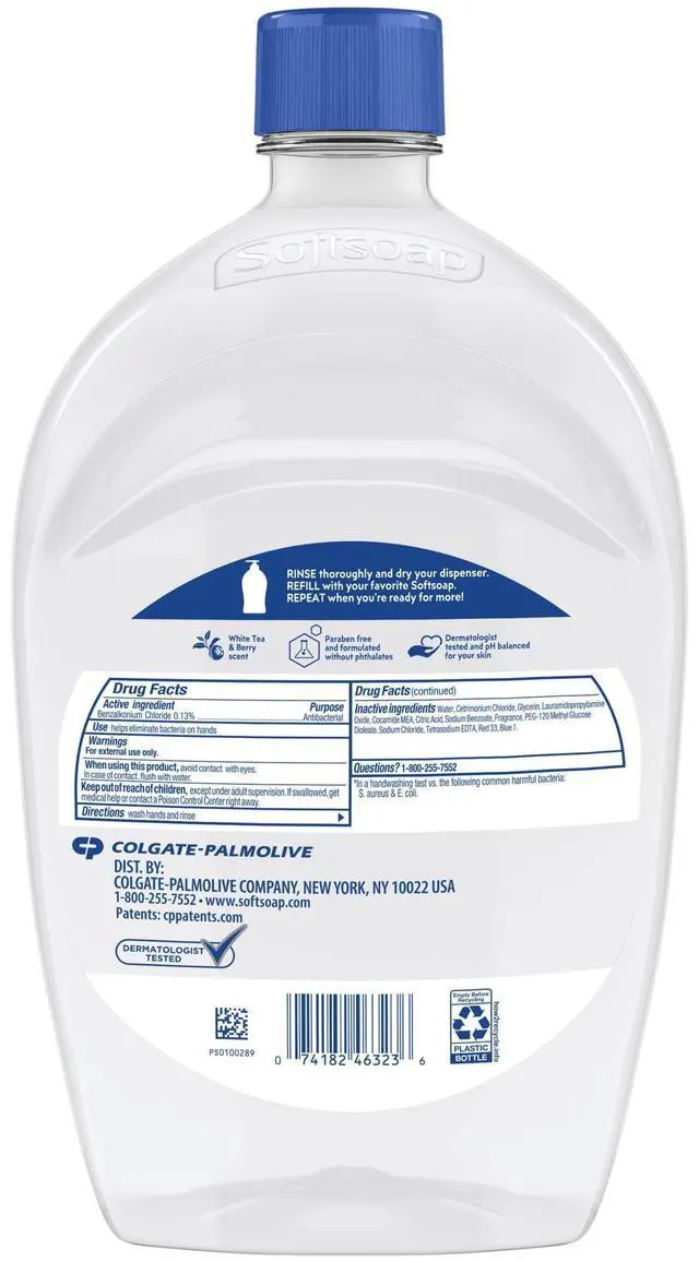Alt view image 6 of 6 - Softsoap Antibacterial Liquid Hand Soap, New Easy Pour Spout, White Tea and Berry Scent, 50 fl oz