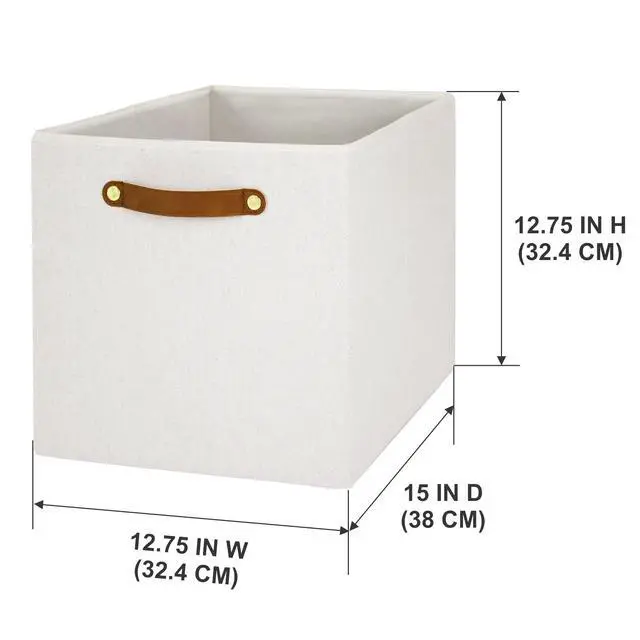 Alt view image 2 of 6 - Better Homes & Gardens Collapsible Fabric Cube Storage Bin, Vanilla