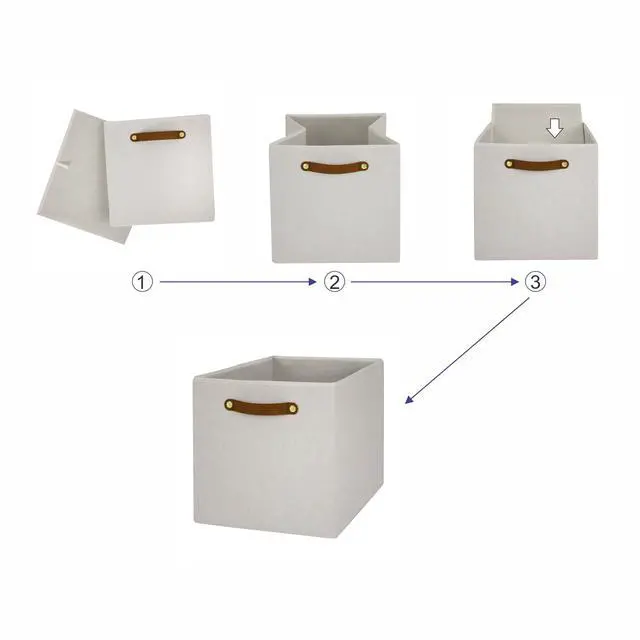 Alt view image 5 of 6 - Better Homes & Gardens Collapsible Fabric Cube Storage Bin, Vanilla