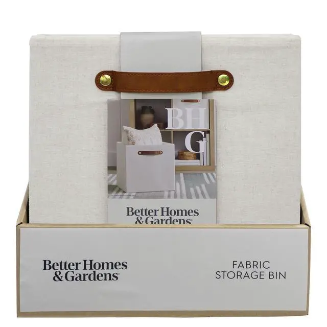 Alt view image 6 of 6 - Better Homes & Gardens Collapsible Fabric Cube Storage Bin, Vanilla