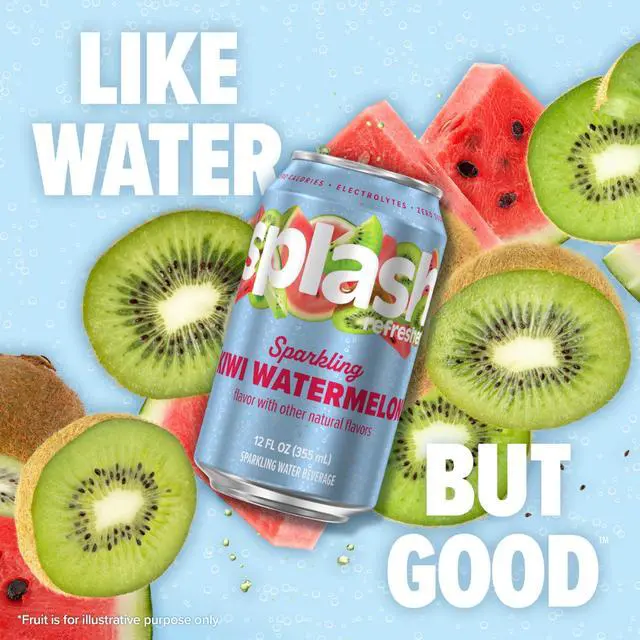Alt view image 5 of 6 - Splash Blast Sparkling Can, Kiwi Watermelon Flavor, 12 fl oz, 8-pack