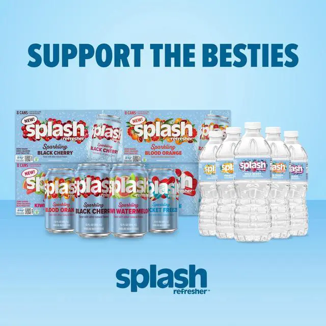 Alt view image 4 of 6 - Splash Blast Sparkling Can, Kiwi Watermelon Flavor, 12 fl oz, 8-pack