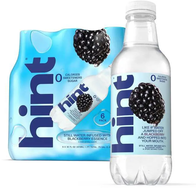 Main image of Hint Blackberry Flavored Water, 16 fl oz, 6 Pack Plastic Bottles