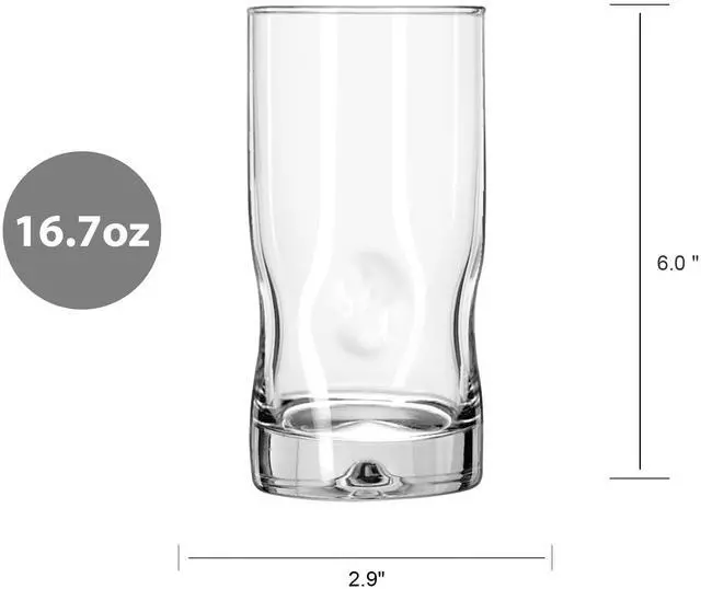 Alt view image 2 of 6 - Better Homes & Gardens Lyra Glass Drinkware Set, 16.7 oz, 4-Piece