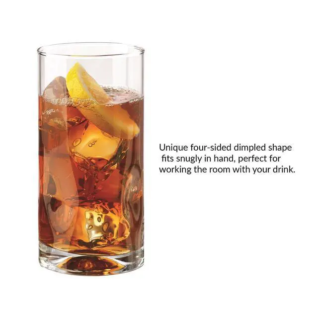 Alt view image 4 of 6 - Better Homes & Gardens Lyra Glass Drinkware Set, 16.7 oz, 4-Piece