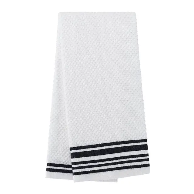 Alt view image 6 of 6 - Mainstays 4-Pack 16 in x 26 in Woven Kitchen Towel Set, Black