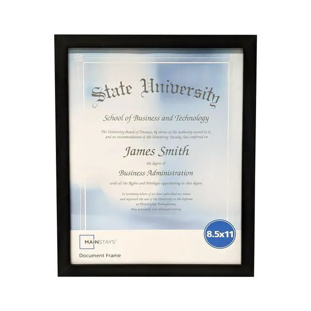 Alt view image 3 of 5 - (2 pack) Mainstays 8.5x11 Picture Frame Black Document Wall Photo Frame