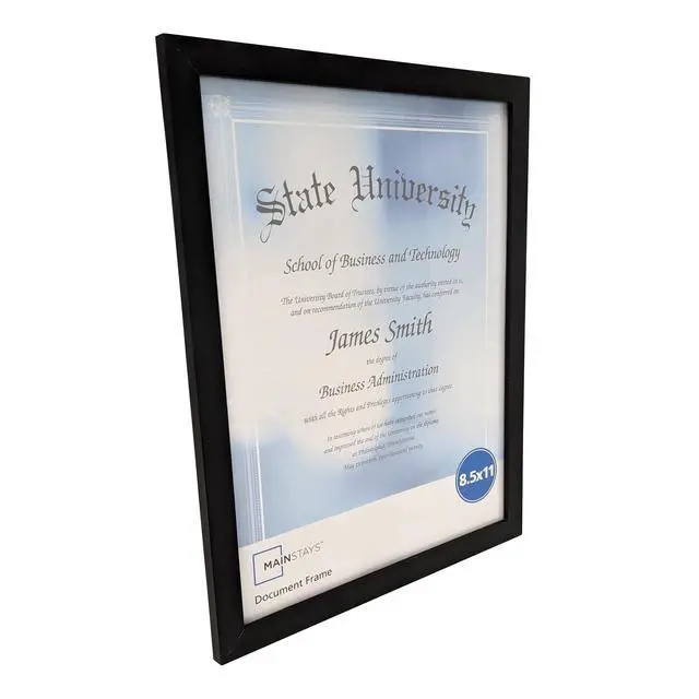 Alt view image 2 of 5 - (2 pack) Mainstays 8.5x11 Picture Frame Black Document Wall Photo Frame