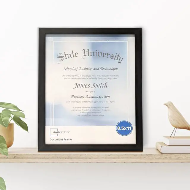 Alt view image 5 of 5 - (2 pack) Mainstays 8.5x11 Picture Frame Black Document Wall Photo Frame