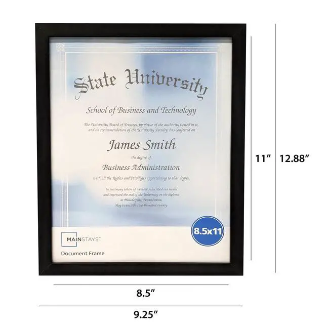 Alt view image 4 of 5 - (2 pack) Mainstays 8.5x11 Picture Frame Black Document Wall Photo Frame