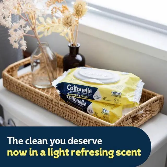 Alt view image 6 of 6 - Cottonelle Summer Fresh Scented Flushable Wipes, 2 Flip-Top Packs