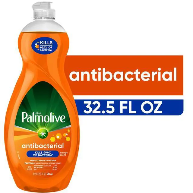 Alt view image 6 of 7 - Palmolive Ultra Concentrated Antibacterial Liquid Dish Soap, Orange Scent, 32.5 Fluid Ounce Bottle