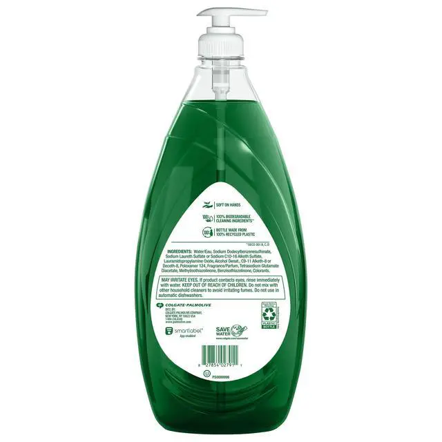 Alt view image 5 of 6 - Palmolive Ultra Strength Liquid Dish Soap, Grease Cutting, 28 fl oz EZ-Pump, EZ-Clean Bottle
