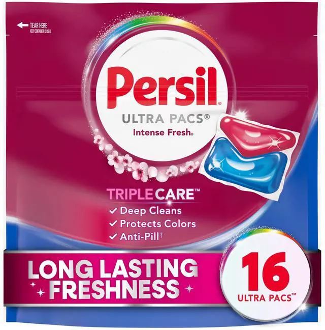Main image of Persil Ultra Pacs Deep Clean Laundry Detergent, Intense Fresh, 16 Count