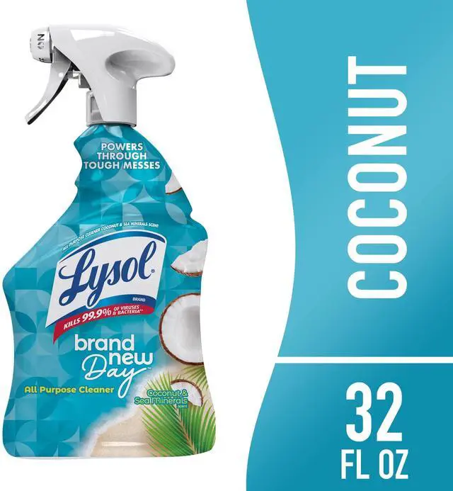 Main image of Lysol® All-Purpose Cleaner, Sanitizing and Disinfecting Spray, to Clean and Deodorize, Coconut & Sea Minerals Scent, 32 fl oz