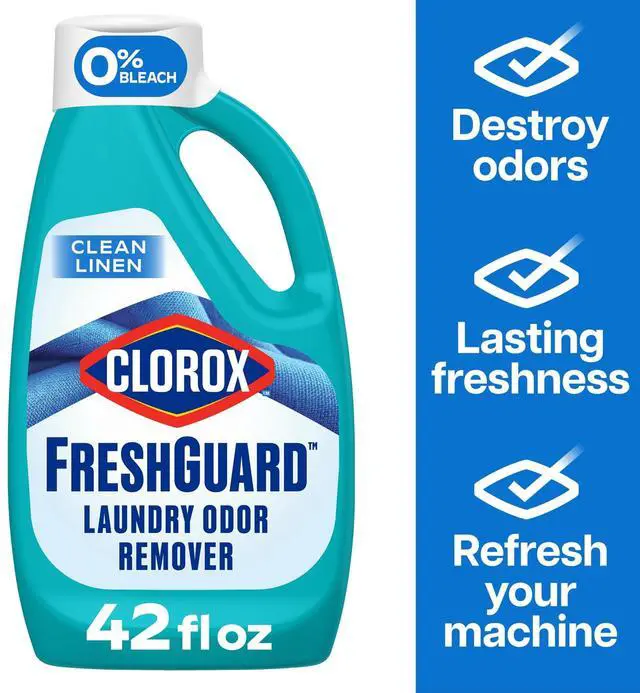 Main image of Clorox Fresh Guard Laundry Odor Remover, 0% Bleach, Color Safe, Clean Linen Scent, 42 fl oz