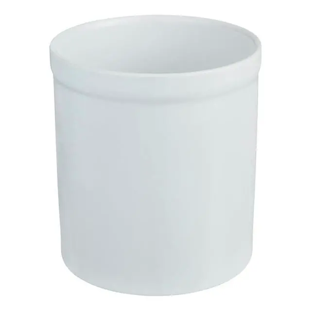Alt view image 2 of 4 - Mainstays Glazed Stoneware Kitchen Utensil Holder, Ceramic Countertop Utensil Crock for Spoons, Spatulas and Cooking Tools, White
