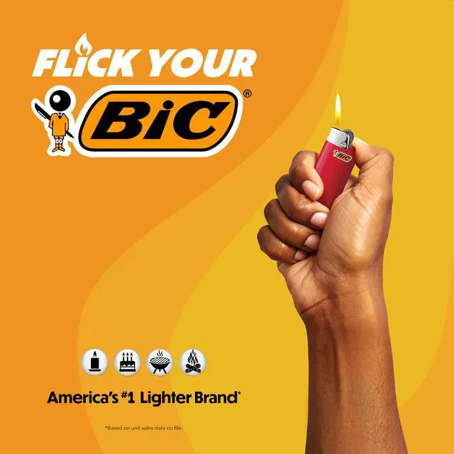 Alt view image 3 of 3 - BIC Maxi Pocket Lighters, Assorted Colors, Pack of 5, Designs May Vary