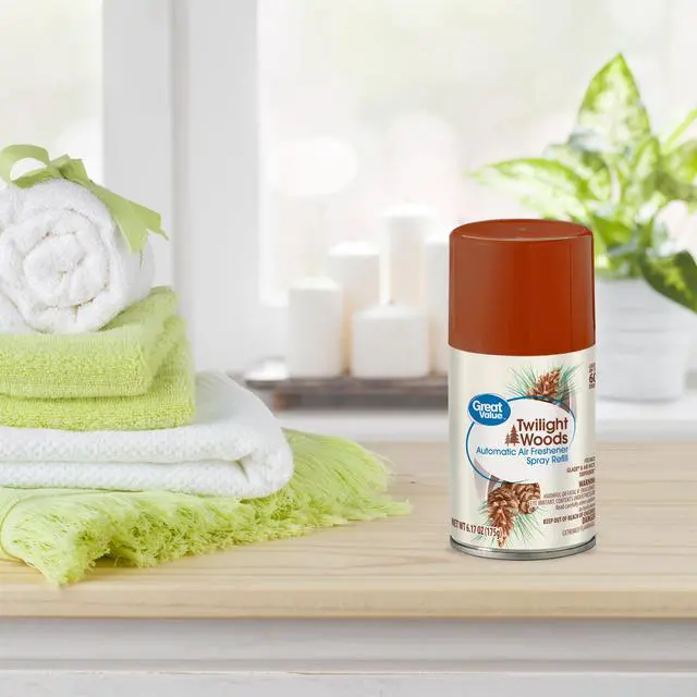 Alt view image 2 of 3 - Great Value Automatic Air Freshener Spray Refill, Twilight Woods, 2 Pieces