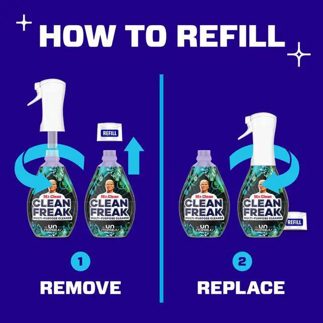 Alt view image 4 of 4 - Mr. Clean Clean Freak All Purpose Cleaner Spray, Multi-Surface Cleaning, Unstopables Scent, 16 fl oz