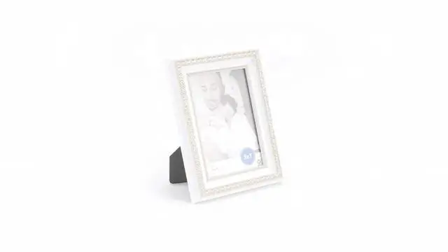 Alt view image 2 of 3 - Mainstays 5x7 Picture Frame White Ornate Tabletop Photo Frame